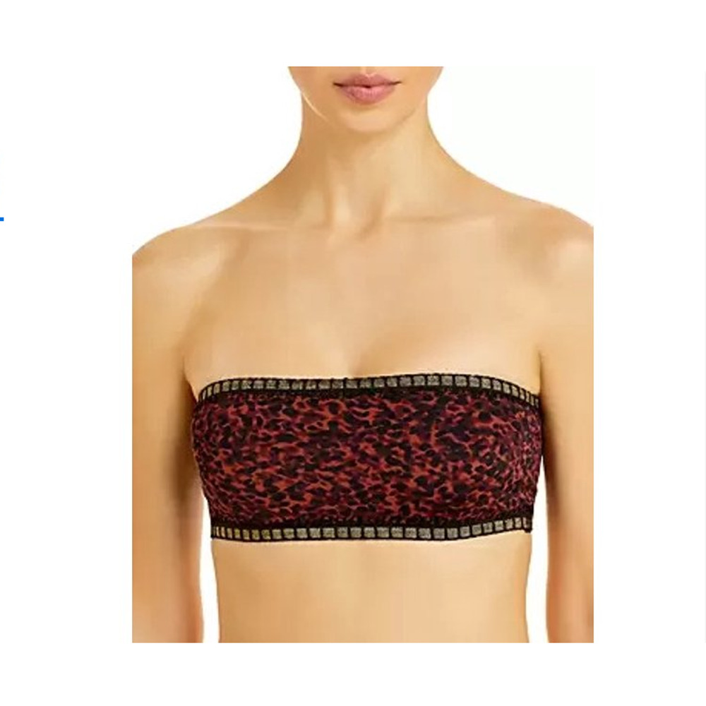 Platinum Printed Crochet Bandeau Bikini Top Multi Size S